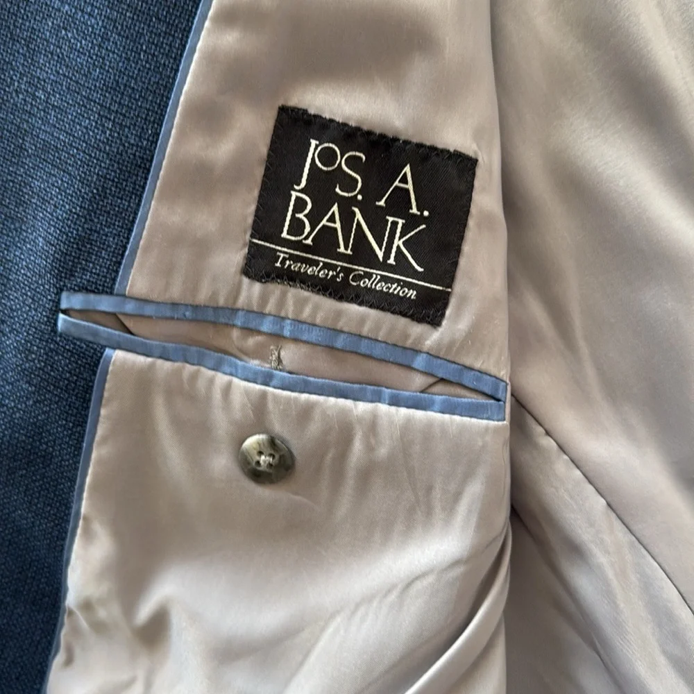 Jos. A. Bank Traveler Tailored Fit Blue Sport Coat Size 44R